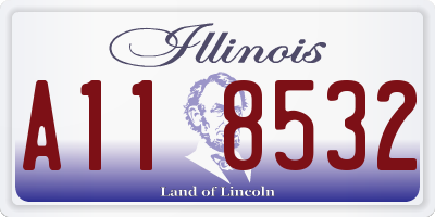 IL license plate A118532