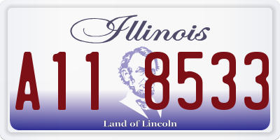 IL license plate A118533