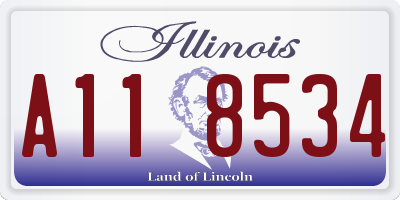 IL license plate A118534