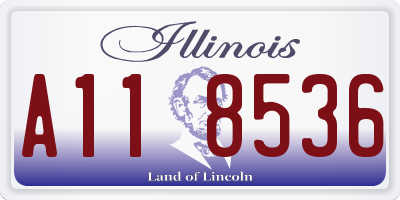 IL license plate A118536