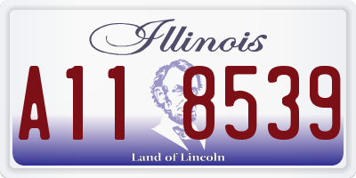 IL license plate A118539