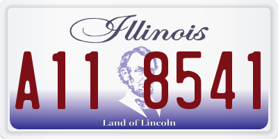 IL license plate A118541