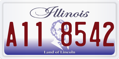 IL license plate A118542