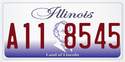 IL license plate A118545