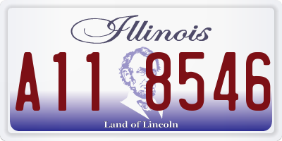 IL license plate A118546