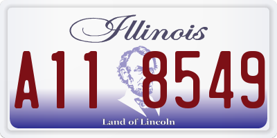 IL license plate A118549
