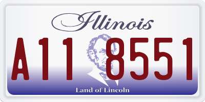IL license plate A118551