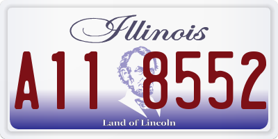 IL license plate A118552