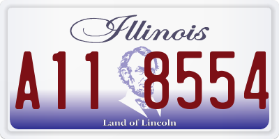 IL license plate A118554