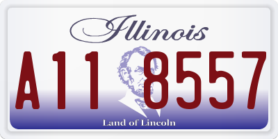 IL license plate A118557