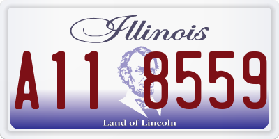 IL license plate A118559