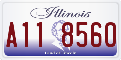 IL license plate A118560