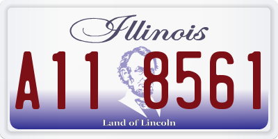 IL license plate A118561