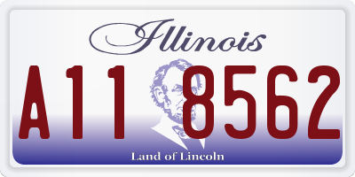 IL license plate A118562