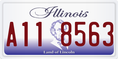 IL license plate A118563