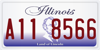 IL license plate A118566