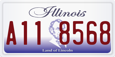 IL license plate A118568
