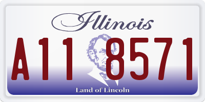 IL license plate A118571