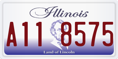 IL license plate A118575