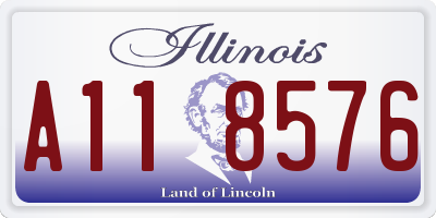 IL license plate A118576
