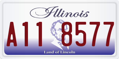 IL license plate A118577