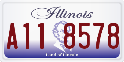 IL license plate A118578
