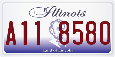 IL license plate A118580
