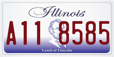 IL license plate A118585