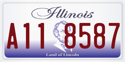 IL license plate A118587