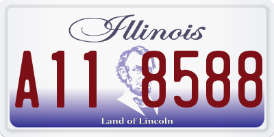 IL license plate A118588