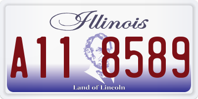 IL license plate A118589