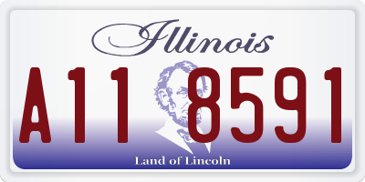 IL license plate A118591