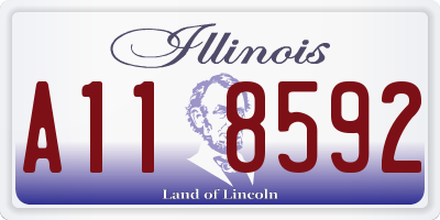 IL license plate A118592