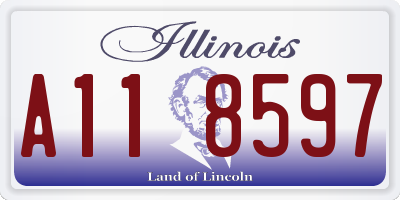 IL license plate A118597
