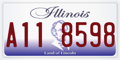 IL license plate A118598