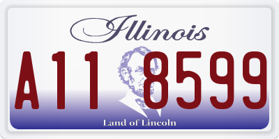 IL license plate A118599