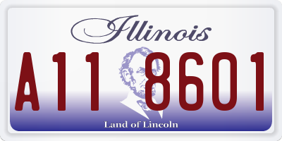 IL license plate A118601