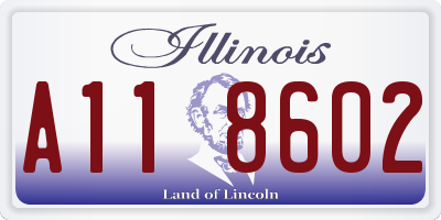 IL license plate A118602