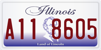 IL license plate A118605