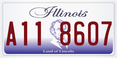 IL license plate A118607