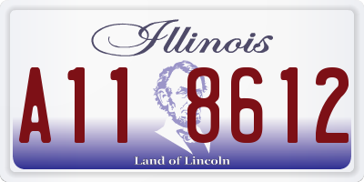 IL license plate A118612