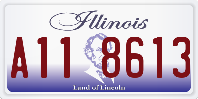 IL license plate A118613