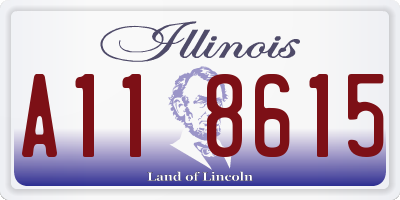 IL license plate A118615