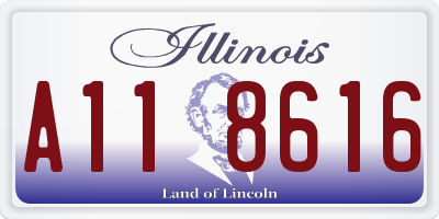 IL license plate A118616