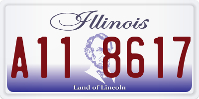 IL license plate A118617