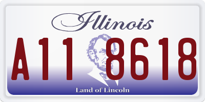 IL license plate A118618
