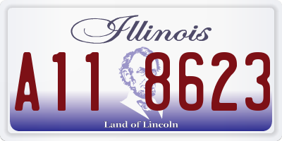 IL license plate A118623