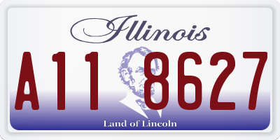 IL license plate A118627