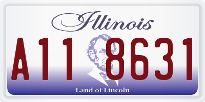 IL license plate A118631