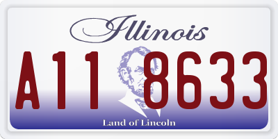IL license plate A118633